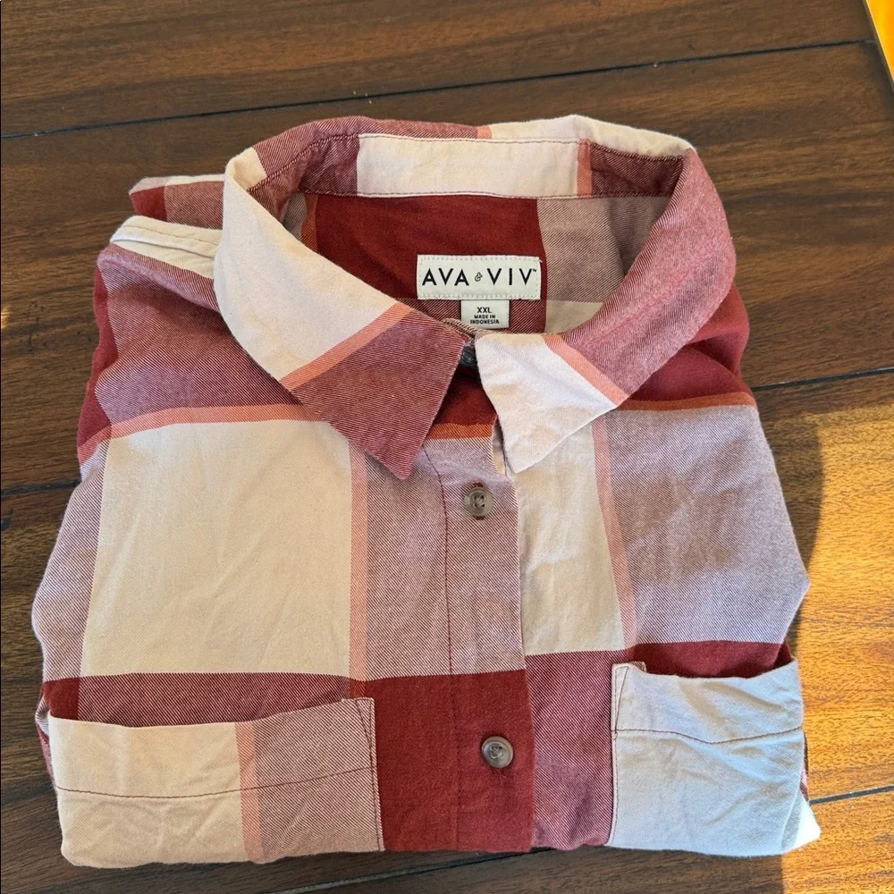 Ava & Viv casual plaid